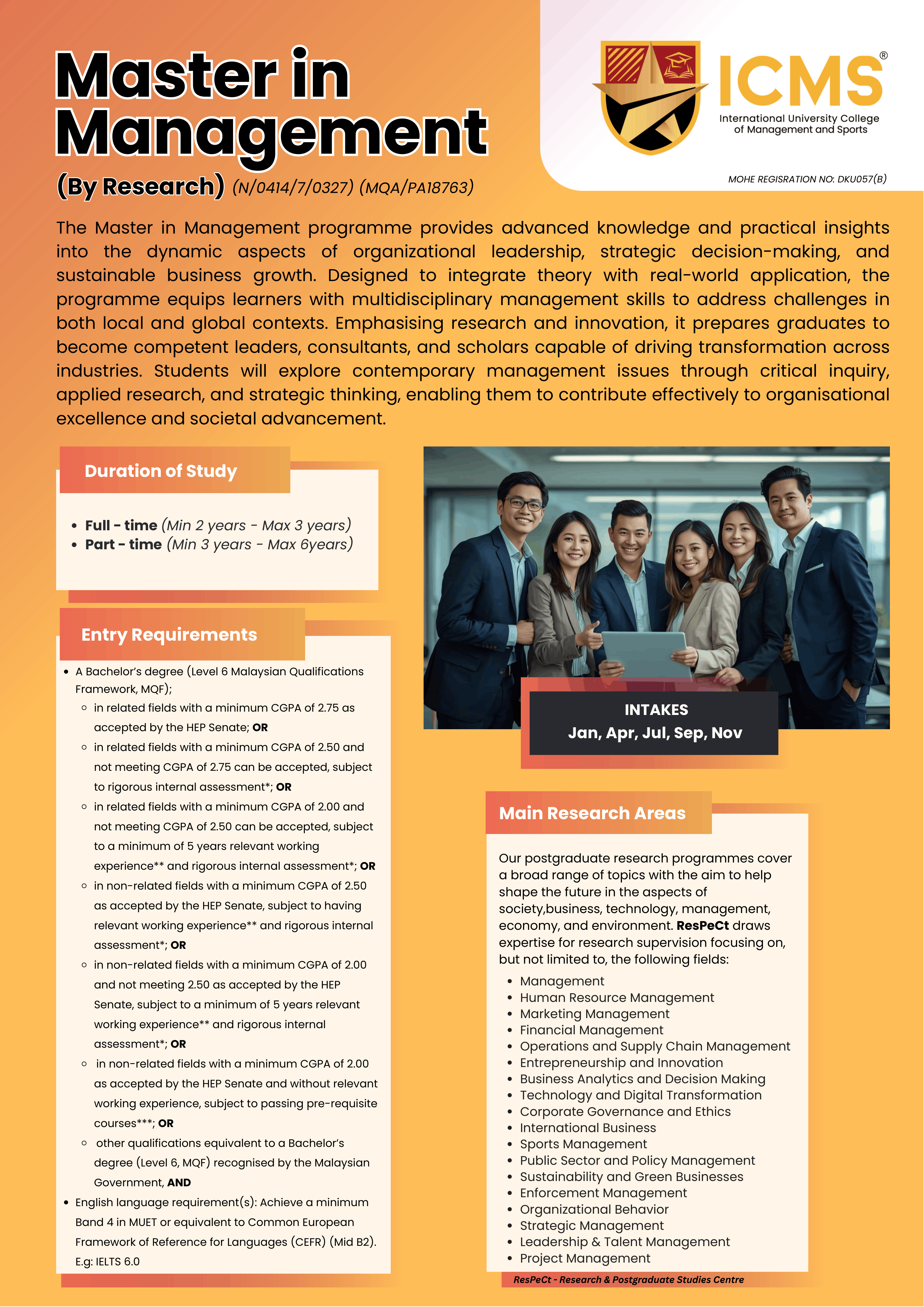 Master in Management (MIM) Research Program Poster